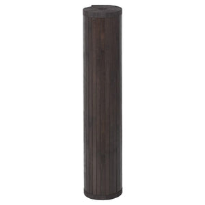 Dunkelbrauner Bambus Teppich 100x200 cm