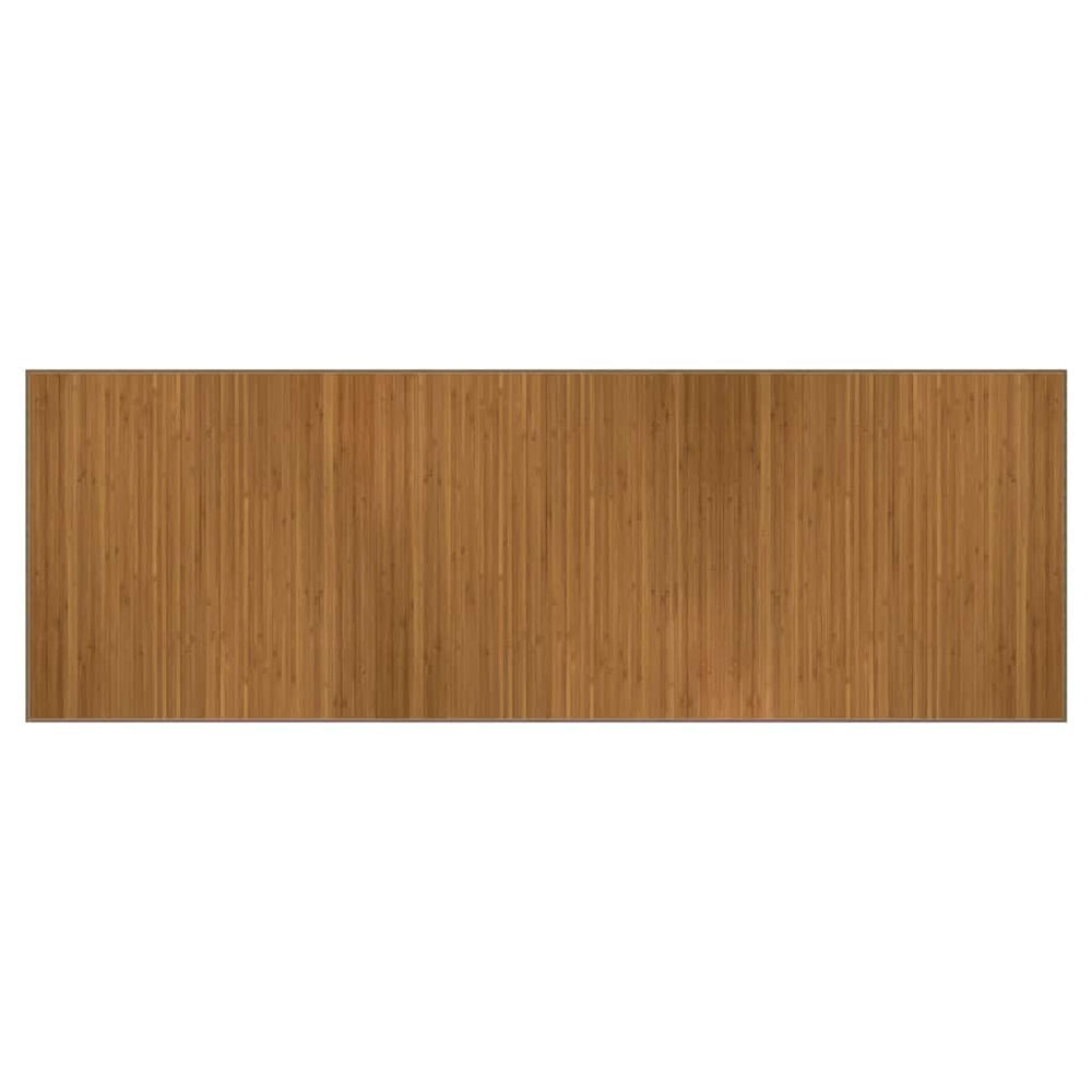 Rechteckiger Teppich Braun 100x300 cm Bambus