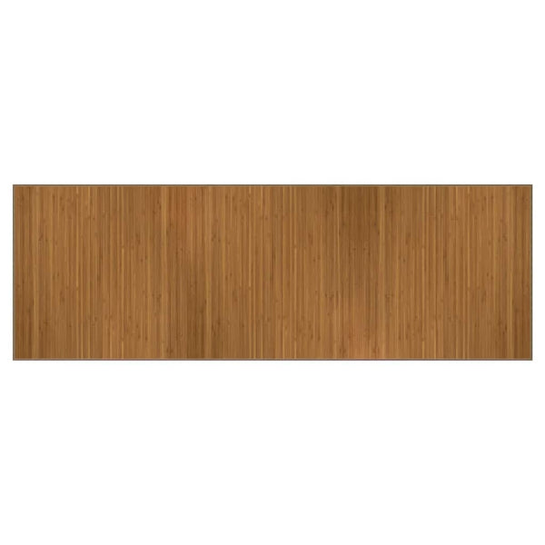 Rechteckiger Teppich Braun 100x300 cm Bambus