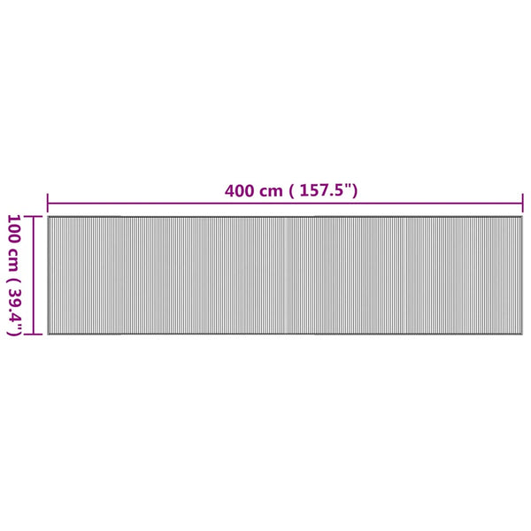 Bambus Teppich Natur 100x400 cm
