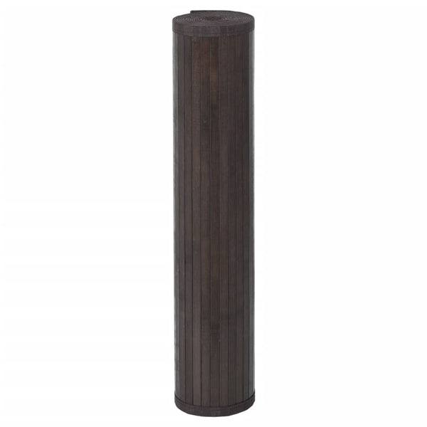Dunkelbrauner Bambus Teppich 100x500 cm