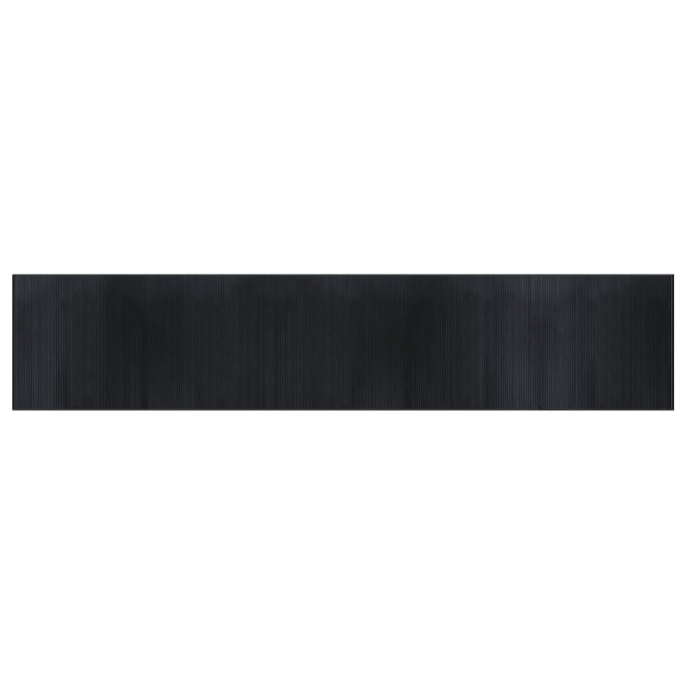 vidaXL Rug Rectangular Black 100x1000 cm Bamboo