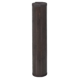 vidaXL Rectangular Dark Brown Carpet 100x1000 cm Bamboo
