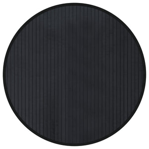 vidaXL Round Rug Black 60 cm Bamboo