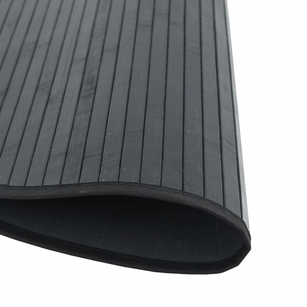 vidaXL Round Rug Black 60 cm Bamboo