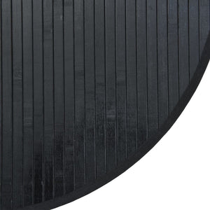 vidaXL Round Rug Black 60 cm Bamboo