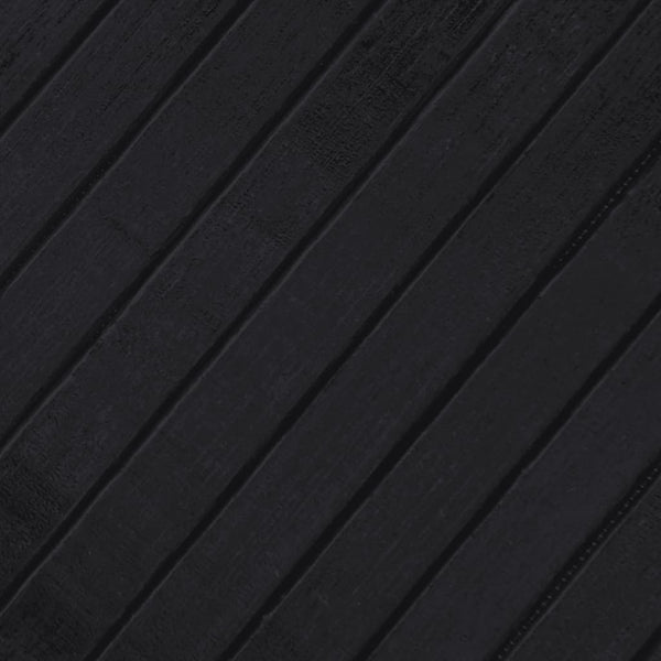 vidaXL Round Rug Black 60 cm Bamboo