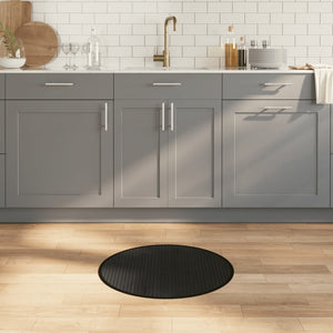 vidaXL Round Rug Black 60 cm Bamboo
