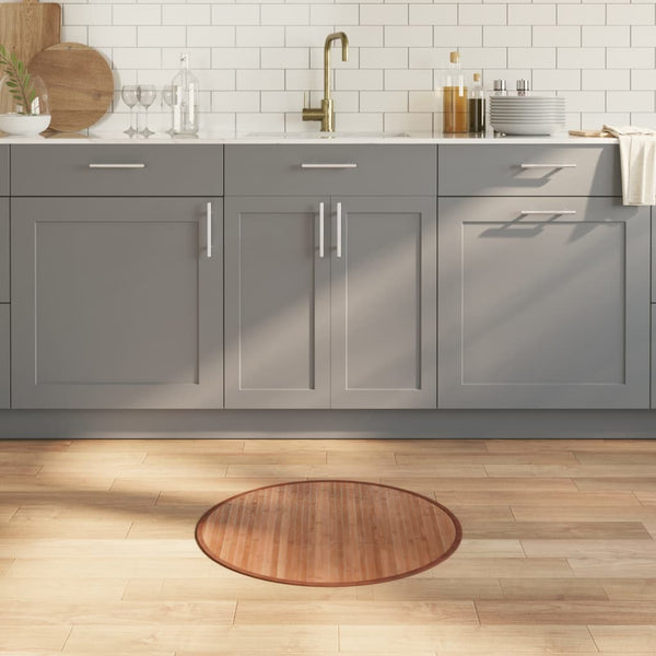 vidaXL Round Rug Natural 60 cm Bamboo