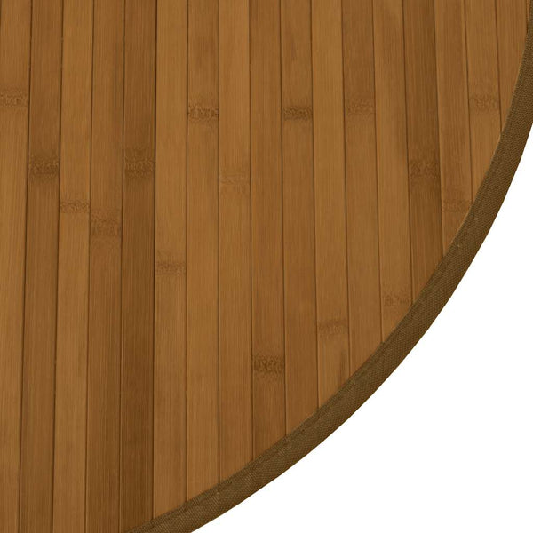 vidaXL Round Rug Brown 60 cm Bamboo