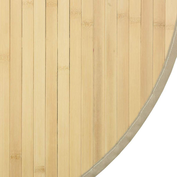 vidaXL Round Rug Light Natural 60 cm Bamboo