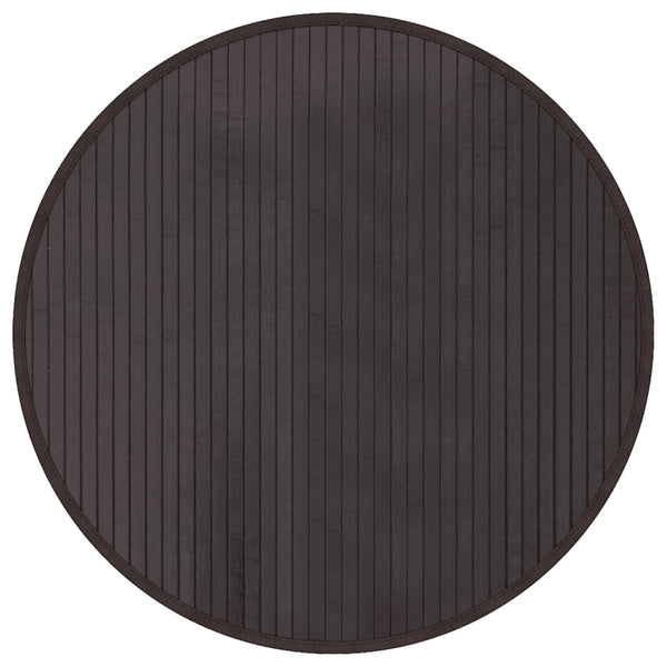vidaXL Round Rug Dark Brown 60 cm Bamboo