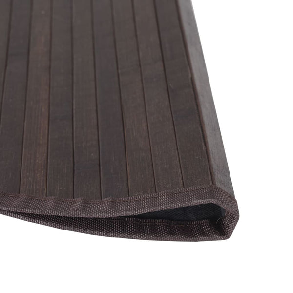 vidaXL Round Rug Dark Brown 60 cm Bamboo