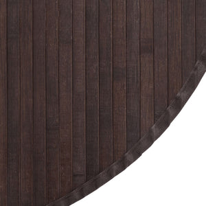 vidaXL Round Rug Dark Brown 60 cm Bamboo