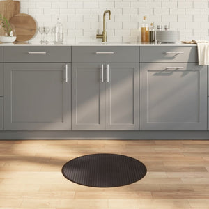 vidaXL Round Rug Dark Brown 60 cm Bamboo