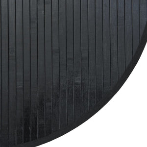 vidaXL Round Rug Black 80 cm Bamboo