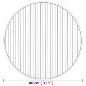 vidaXL Rug Round Natural 80 cm Bamboo