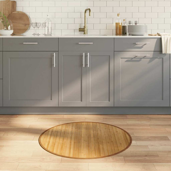 vidaXL Rug Round Natural 80 cm Bamboo
