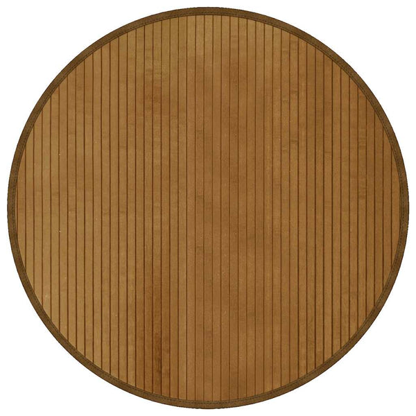 vidaXL Round Rug Brown 80 cm Bamboo