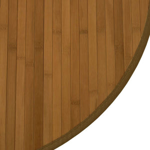 vidaXL Round Rug Brown 80 cm Bamboo