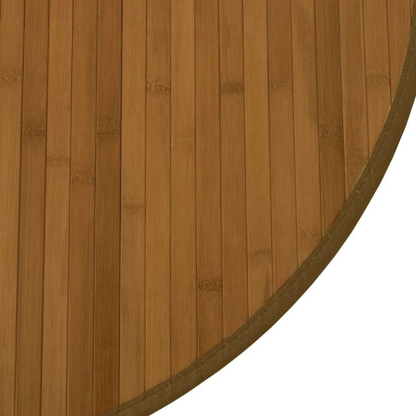 vidaXL Round Rug Brown 80 cm Bamboo
