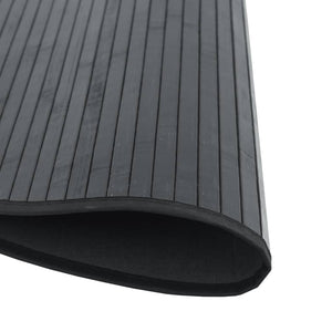 vidaXL Round Black Bamboo Rug 100 cm