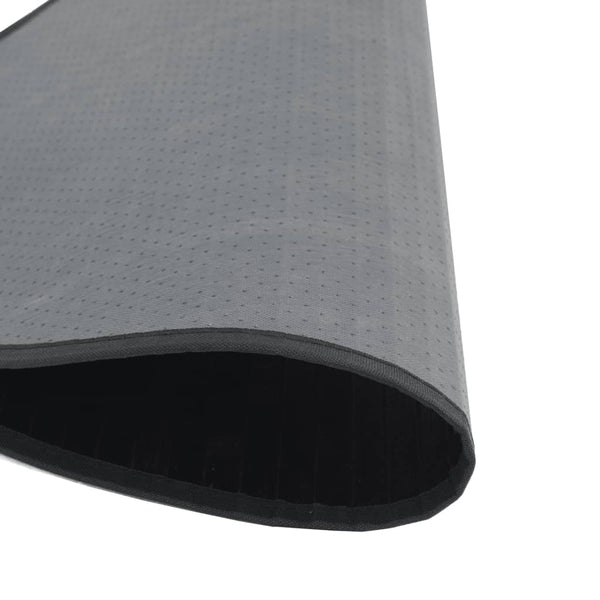 vidaXL Round Black Bamboo Rug 100 cm
