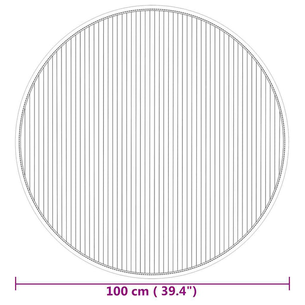 vidaXL Round Rug Natural 100 cm Bamboo
