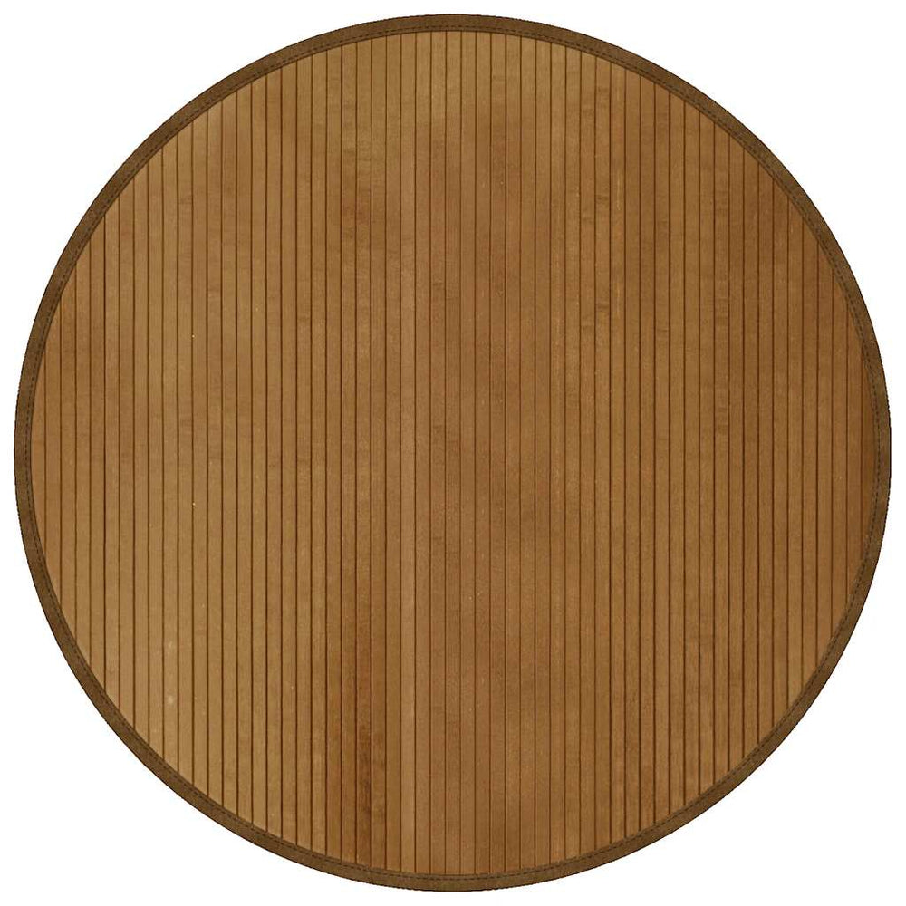 vidaXL Round Brown Carpet 100 cm Bamboo