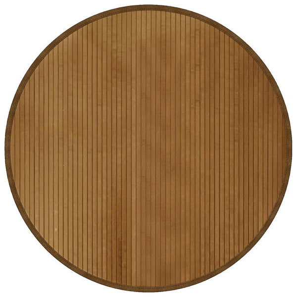 vidaXL Round Brown Carpet 100 cm Bamboo