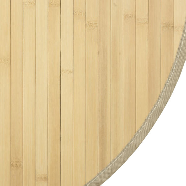 vidaXL Round Rug Light Natural 100 cm Bamboo