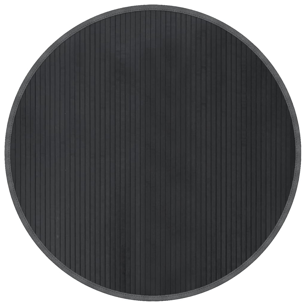 vidaXL Round Rug Grey 100 cm Bamboo