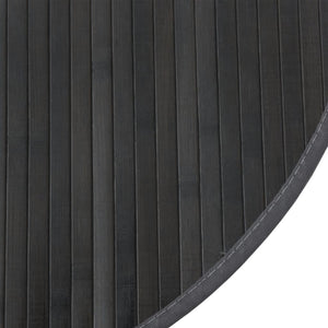 vidaXL Round Rug Grey 100 cm Bamboo