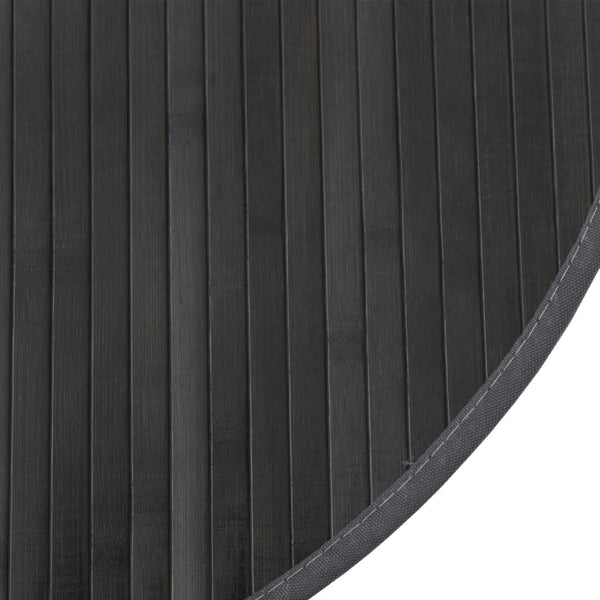 vidaXL Round Rug Grey 100 cm Bamboo
