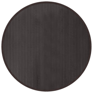 vidaXL Round Rug Dark Brown 100 cm Bamboo