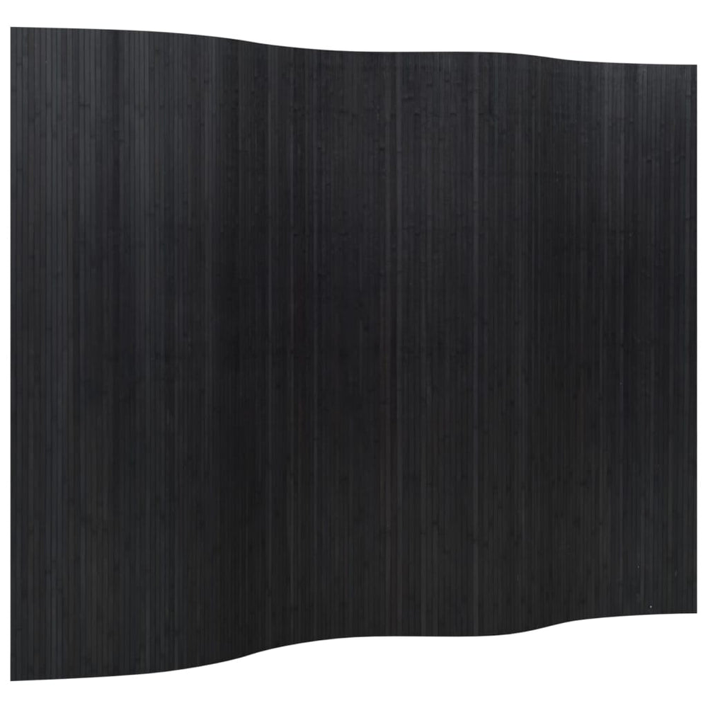 vidaXL Room Divider Black Width 250 cm Height 165 cm Bamboo
