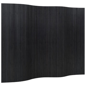 vidaXL Room Divider Black Width 250 cm Height 165 cm Bamboo