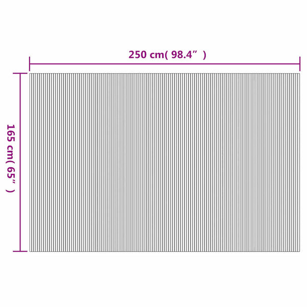 vidaXL Room Divider Brown Width 250 cm Height 165 cm Bamboo