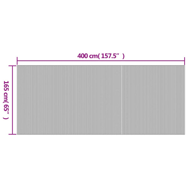 vidaXL Room Divider Black Width 400 cm Height 165 cm Bamboo