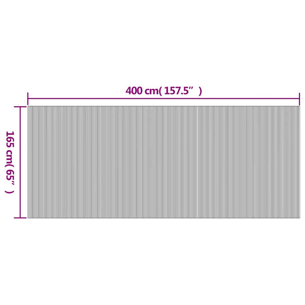 vidaXL Room Divider Brown Width 400 cm Height 165 cm Bamboo