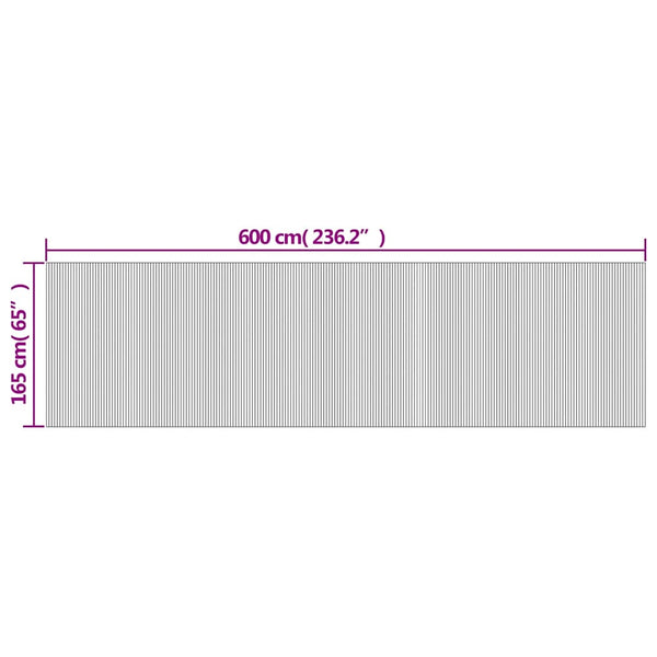vidaXL Room Divider Brown Width 600 cm Height 165 cm Bamboo