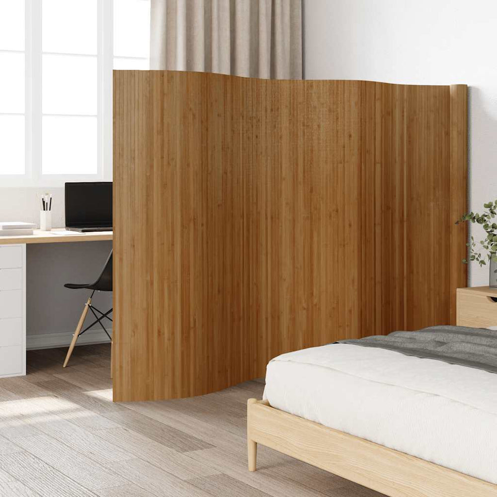 vidaXL Room Divider Brown Width 600 cm Height 165 cm Bamboo