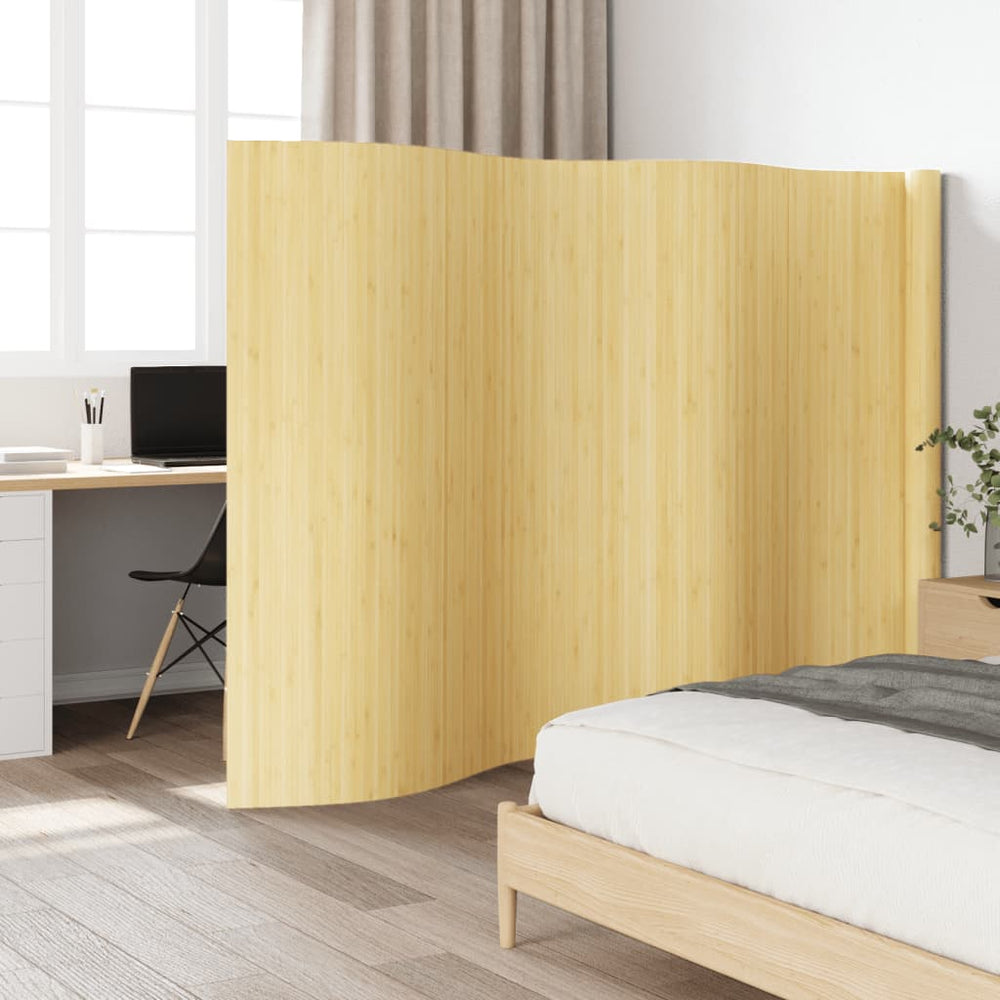 vidaXL Room Divider Light Natural Width 600 cm Height 165 cm Bamboo