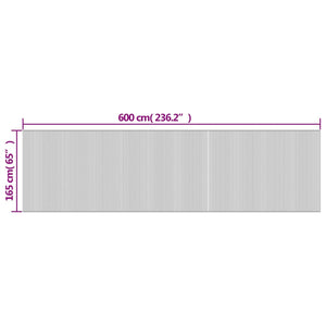 vidaXL Room Divider White Width 600 cm Height 165 cm Bamboo