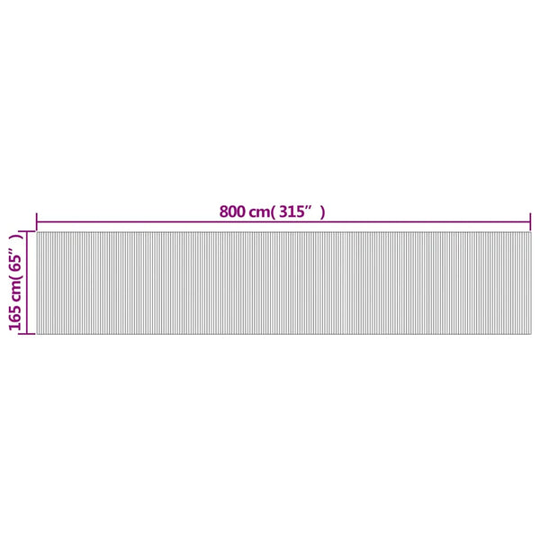vidaXL Room Divider Brown Width 800 cm Height 165 cm Bamboo