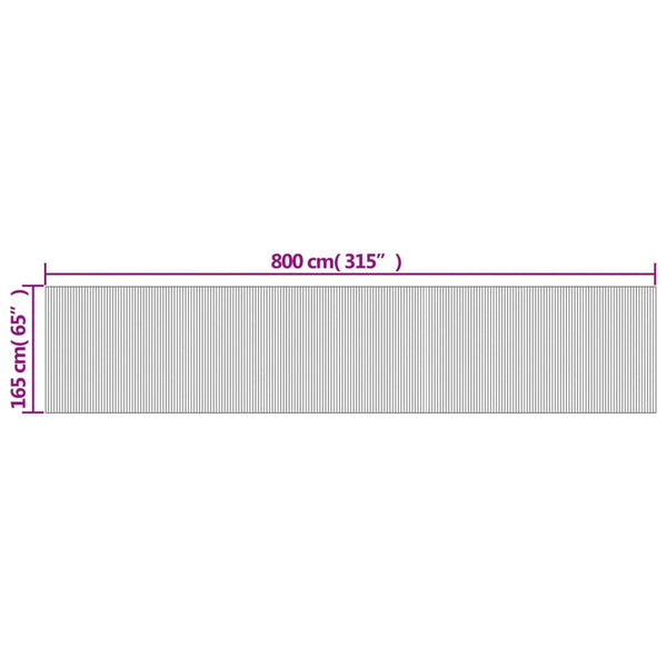 vidaXL Room Divider Light Natural 800 cm Wide 165 cm High Bamboo