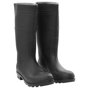 vidaXL Rubber Boots Black Size 45 PVC