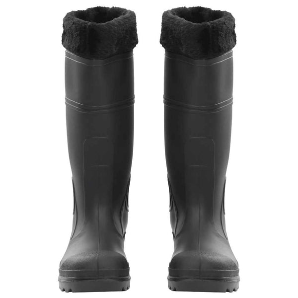 vidaXL Wellington Boots with Removable Lining Black Size 38 PVC