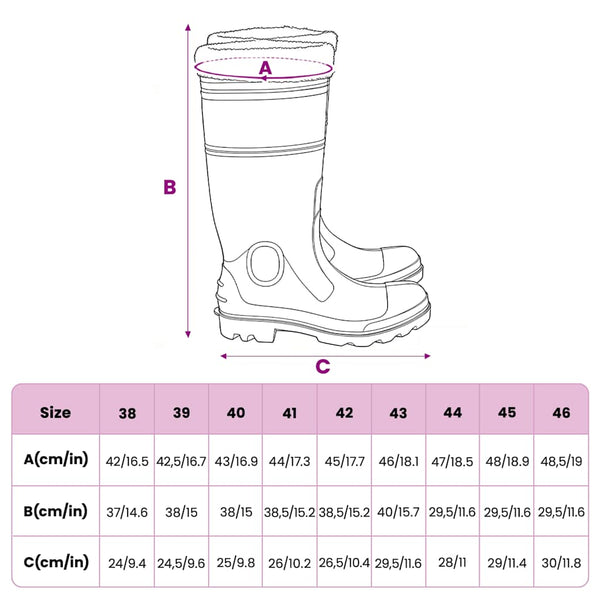 vidaXL Wellington Boots with Removable Lining Black Size 38 PVC