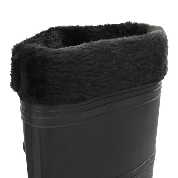 vidaXL Rubber Boots with Removable Lining Black Size 40 PVC